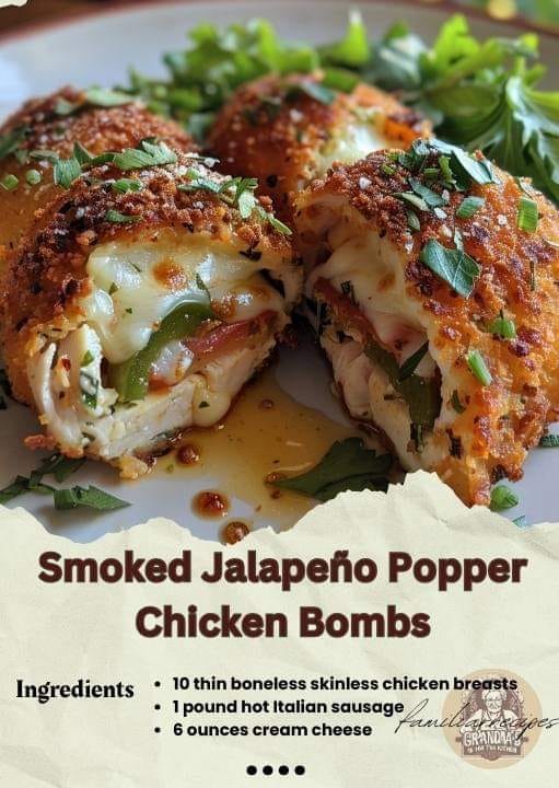 Smoked Jalapeño Popper Chicken Bombs Smoked Jalapeño Popper Chicken Bombs