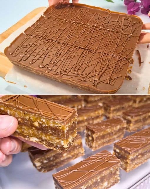 No-Bake Chocolate Caramel Slice No-Bake Chocolate Caramel Slice