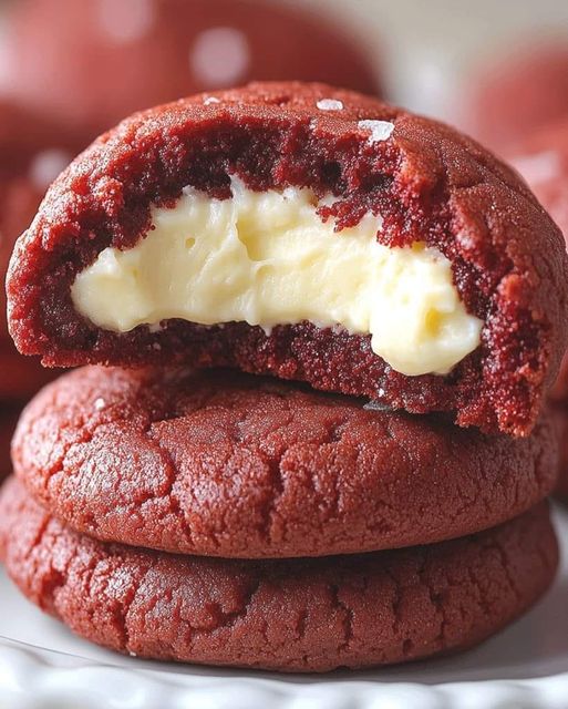 Red Velvet Cream Cheese Stuffed Cookies Red Velvet Cream Cheese Stuffed Cookies