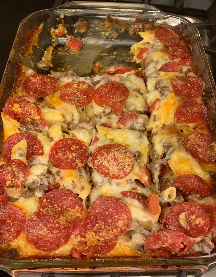 Pepperoni Pizza Casserole Pepperoni Pizza Casserole