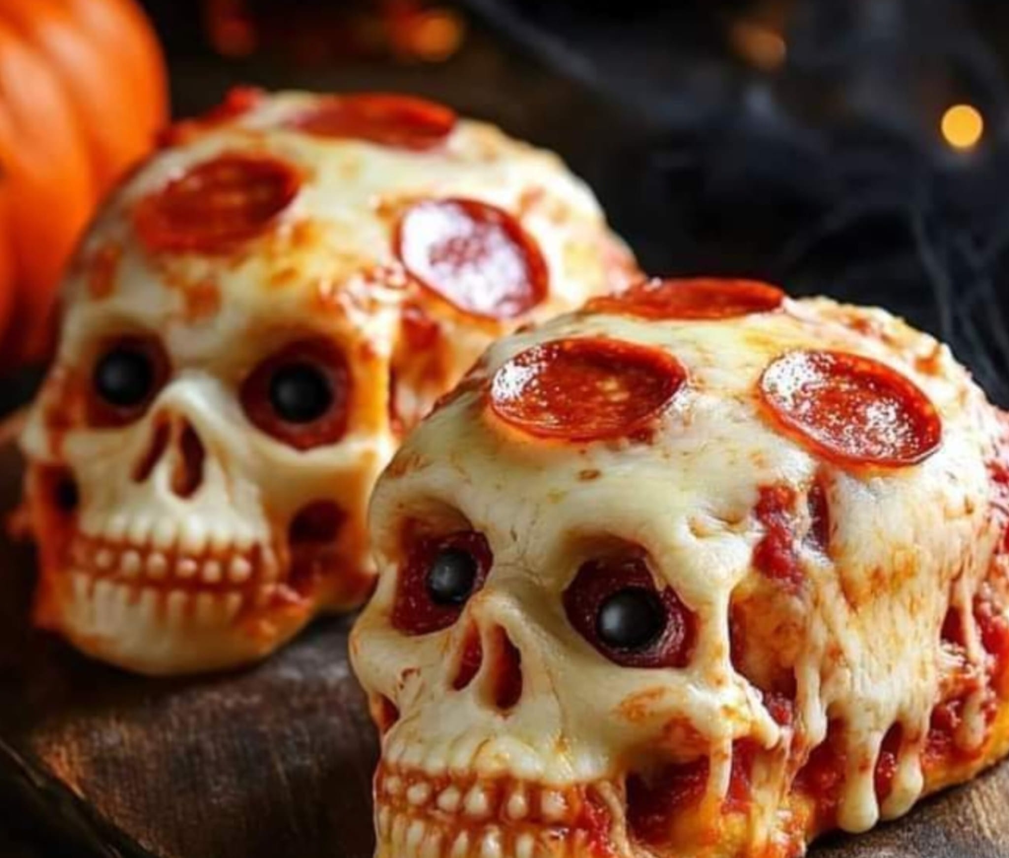 Halloween Pizza Skulls Halloween Pizza Skulls