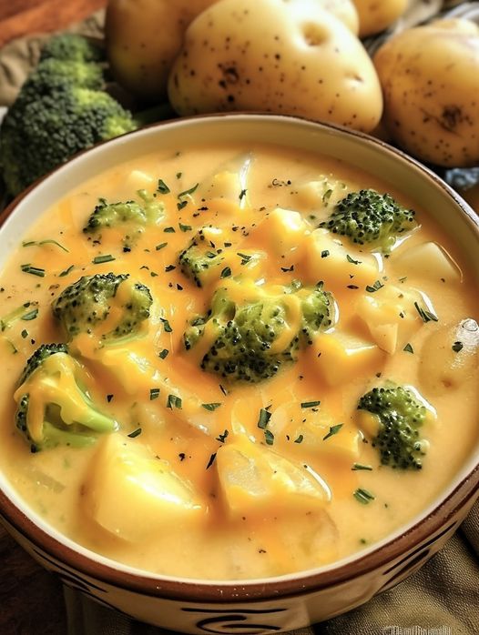Crockpot Potato Broccoli Cheddar Soup Crockpot Potato Broccoli Cheddar Soup